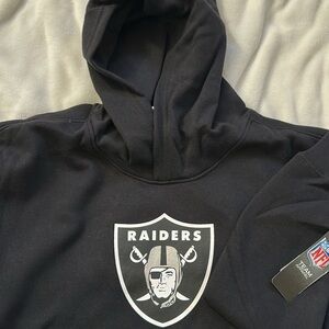NFL Men's Black Raiders Pullover Hoodie